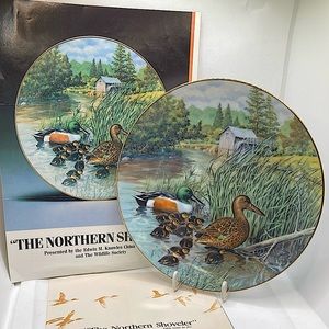 Knowles-THE NORTHERN SHOVELER-1987 PLATE #1495F by Bart Jerner